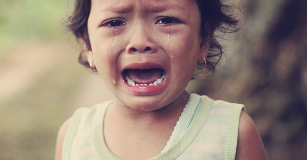 a child crying